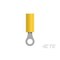Te Connectivity Ring Terminal, #4 Stud Size, 24 AWG, 300 V, Nylon Insulated, Yellow 52189 - alternate 2